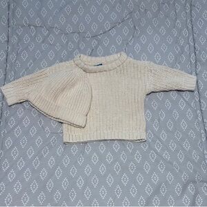 Knitted Sweater and Hat set for baby boy.